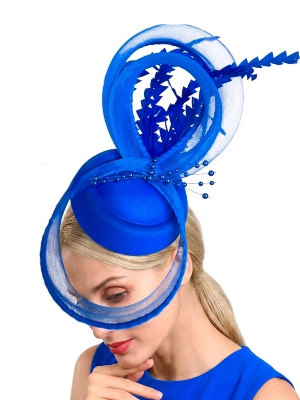 Beloved Millinery Uniquely Fabulous Birdcage Sky Loop Pillbox Fascinator